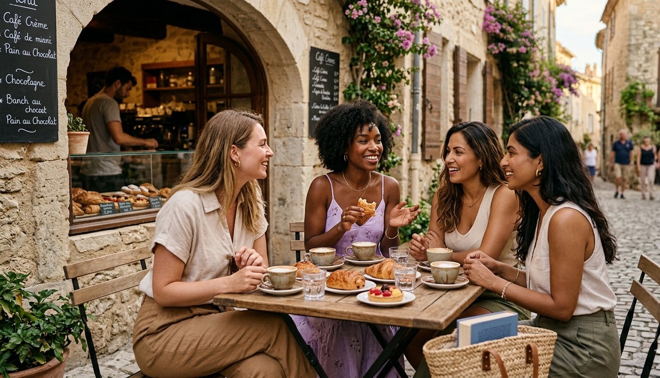 Women connecting and celebrating together